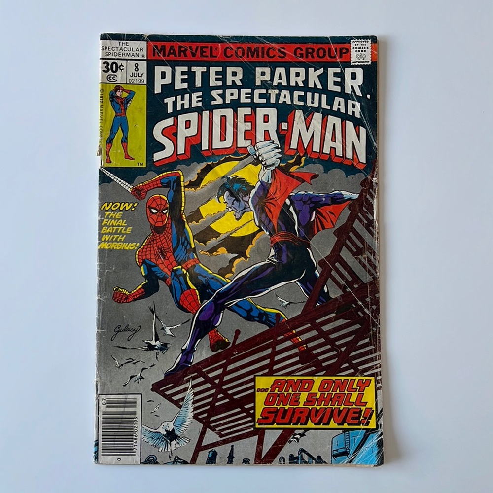 Marvel Peter Parker The Spectacular Spider-Man #8 Morbius 1977 UC Marvel Comics
